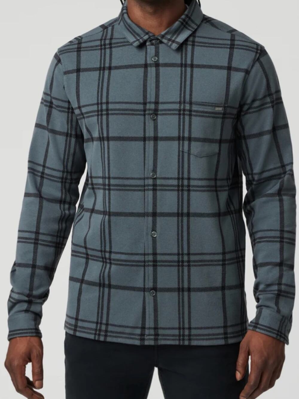 Vuori Seaview Plaid Button Down Men's Long Sleeve Shirt, Size Medium